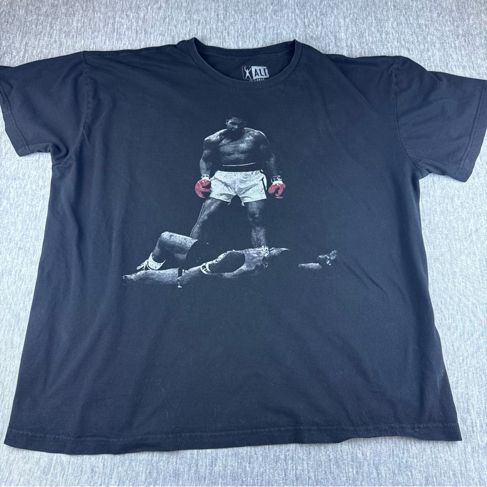 Muhammad Ali Y2K T-Shirt Men Large Graphic Print Logo Black Size XXL Boxing